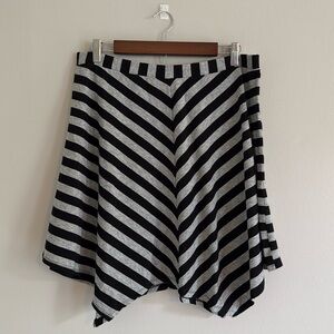 Chevron Print Skater Skirt